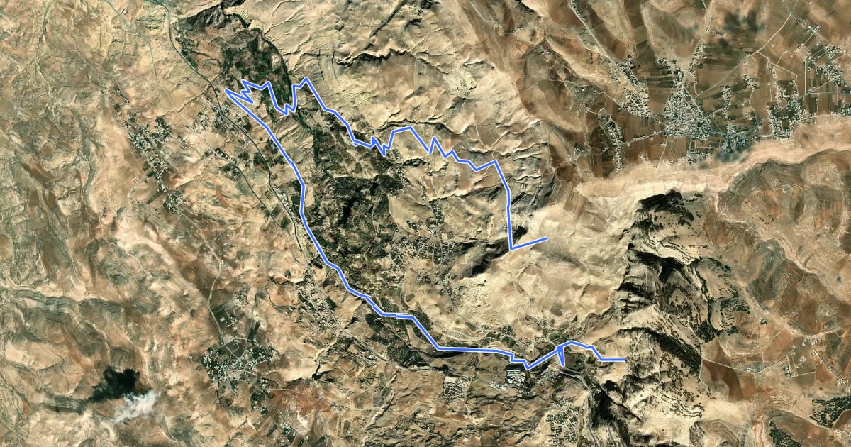 Маршрут JT 404.1 Mumeya side trail на спутниковом снимке