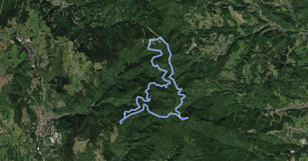 Маршрут Južný cyklookruh на спутниковом снимке