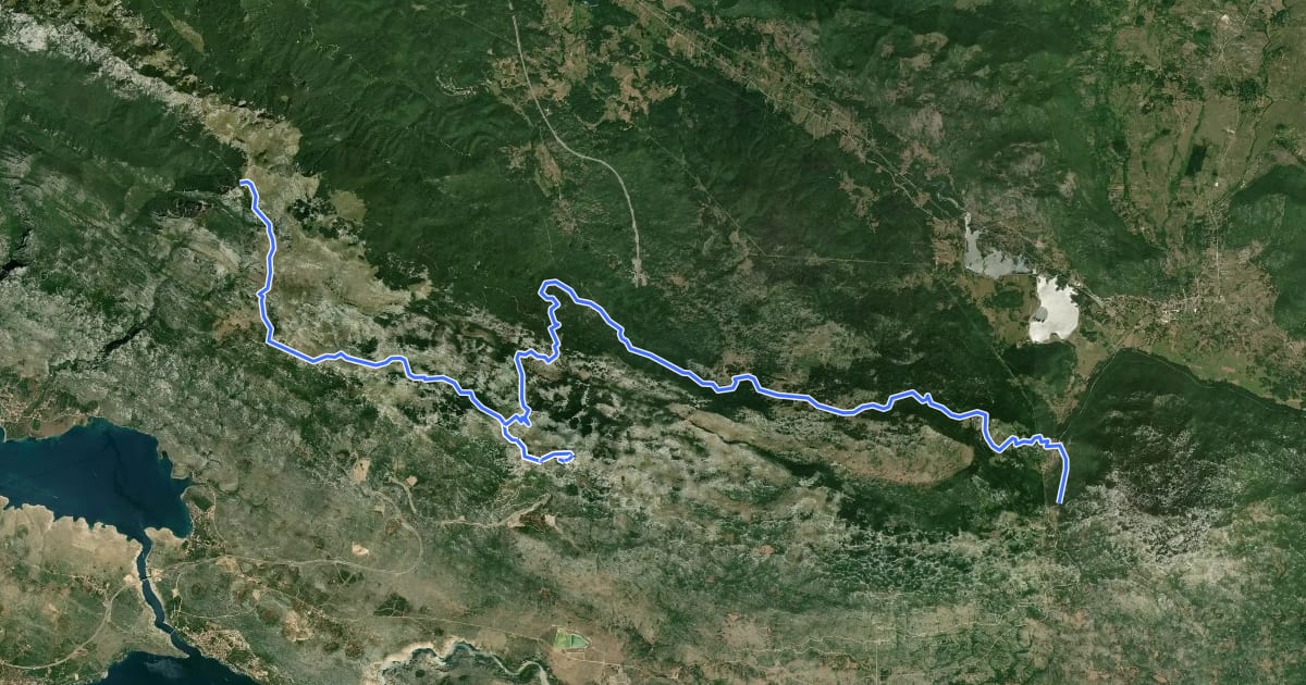 Маршрут Južni Velebit IV - Tulove grede на спутниковом снимке