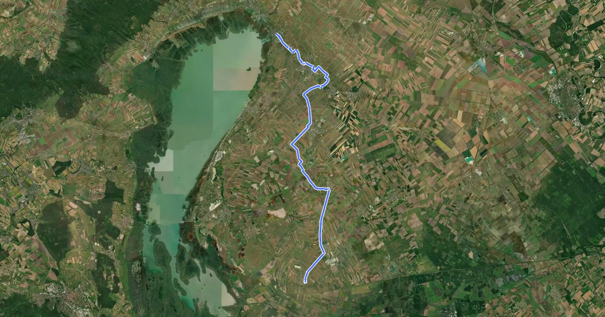 Маршрут Jubiläumsradweg R1 - Variante Seewinkel на спутниковом снимке