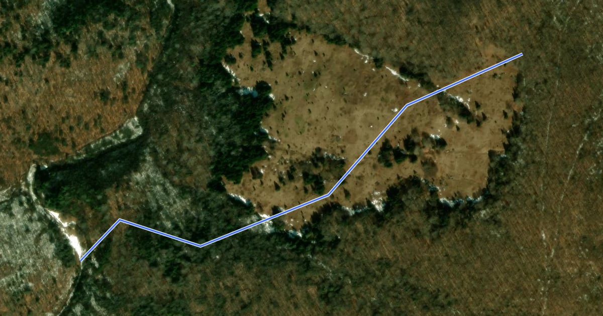 Маршрут Judy Springs Trail на спутниковом снимке