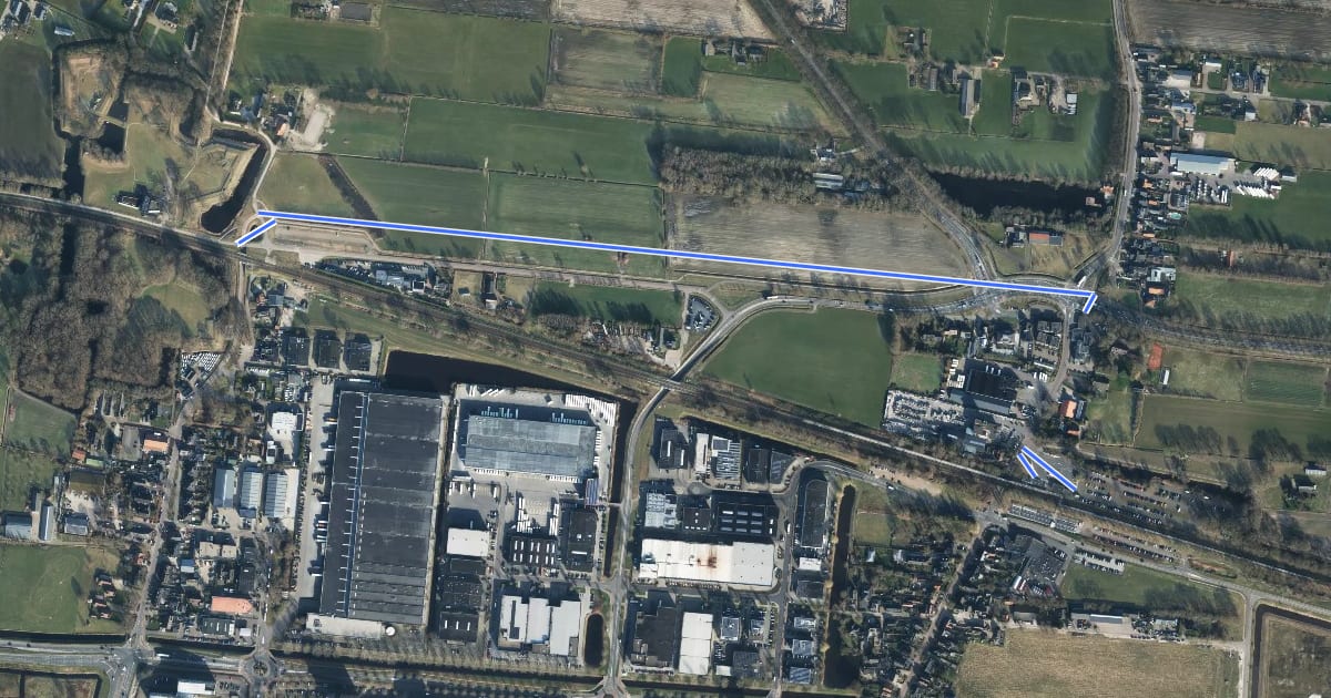 Маршрут Jufferpad Aanlooproute Station на спутниковом снимке