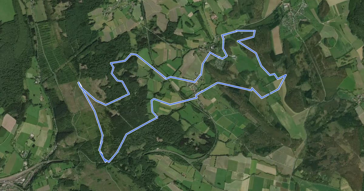 Маршрут Jugendwanderweg Hagebuttenrunde на спутниковом снимке