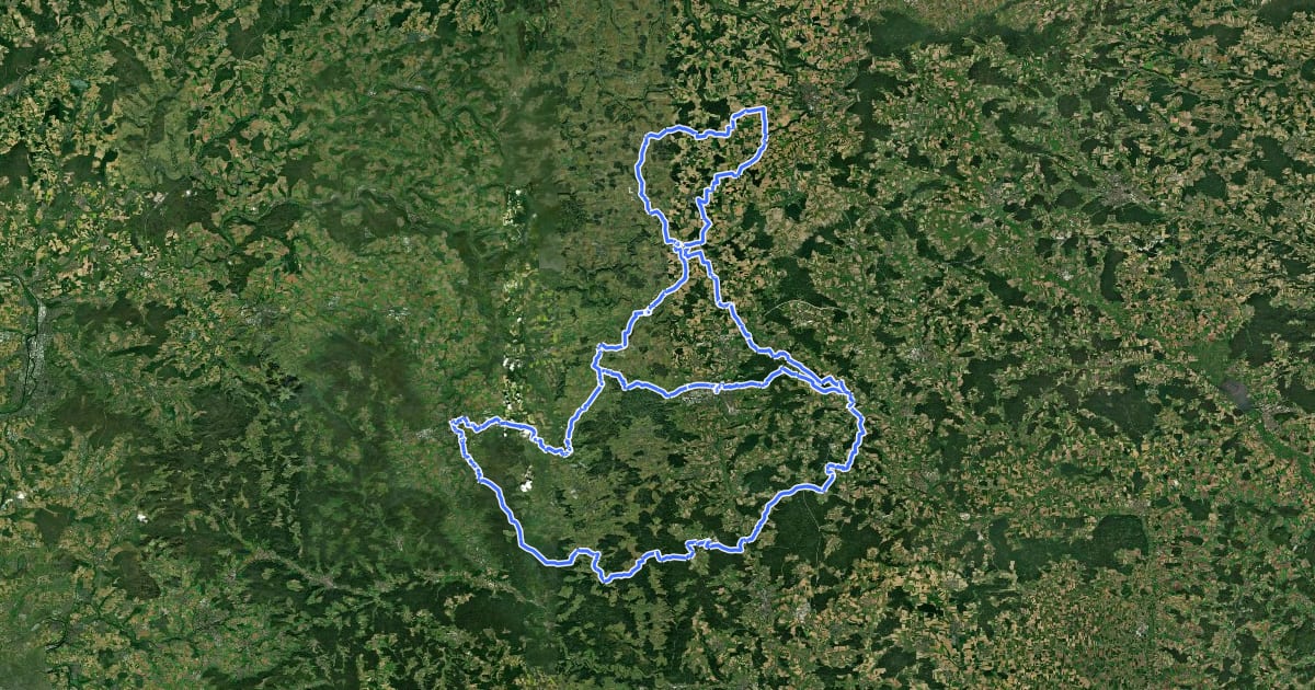 Маршрут JuheTour на спутниковом снимке