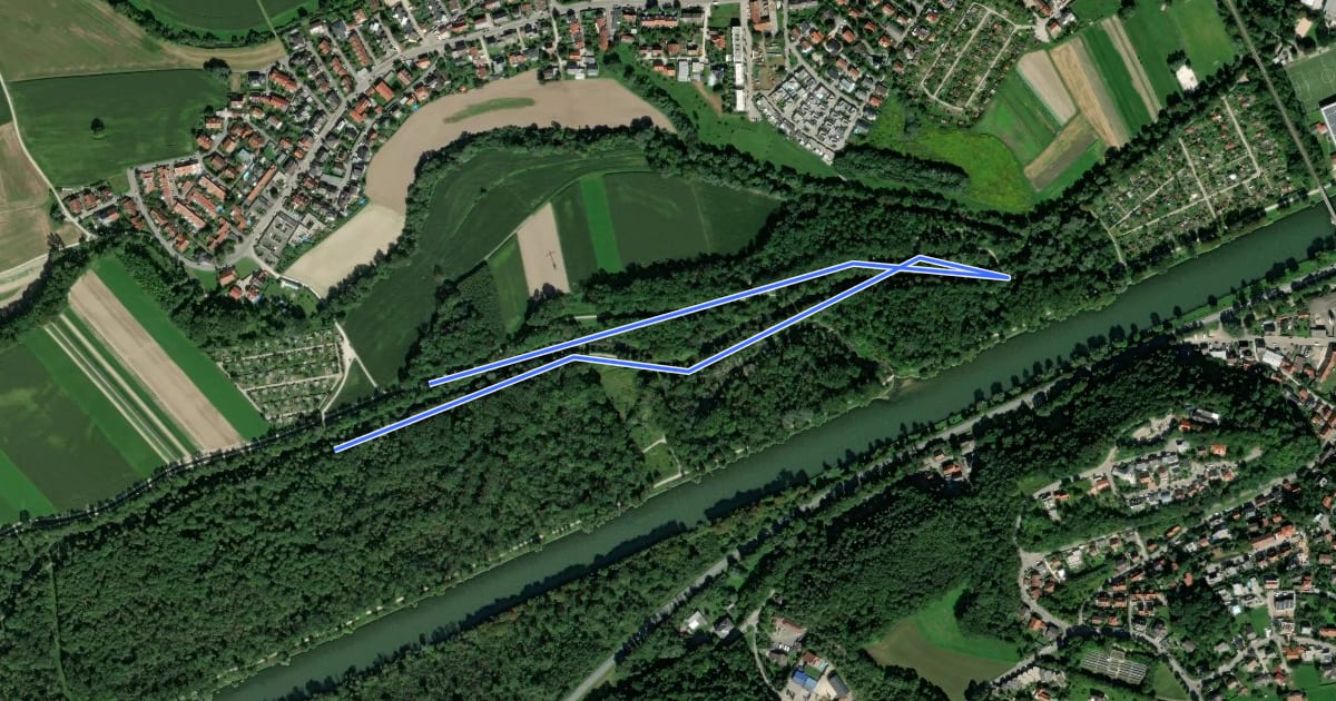 Маршрут Jungbrunnen Route на спутниковом снимке