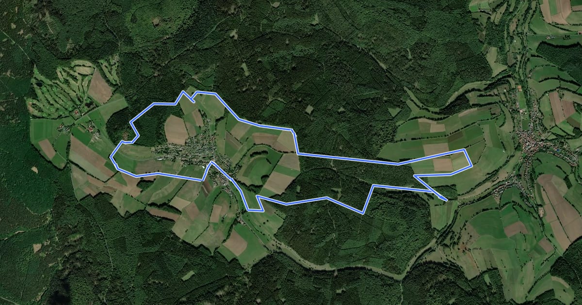Маршрут Junge Jossa Lettgenbrunn ( Spessartfährten ) на спутниковом снимке