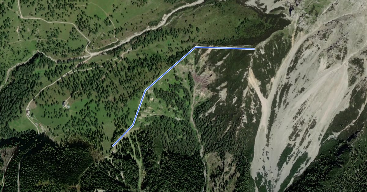 Маршрут Jungfrauensteig - Brandriedel на спутниковом снимке