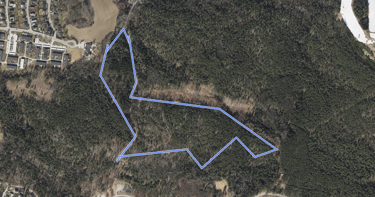 Маршрут Jungfrusundsåsen 2,2km elljusspår на спутниковом снимке