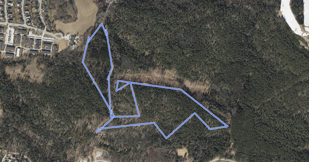 Маршрут Jungfrusundsåsen 2,8km elljusspår на спутниковом снимке
