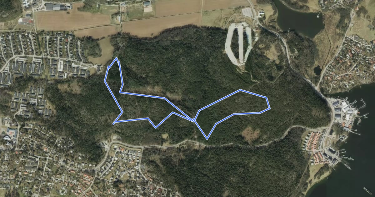 Маршрут Jungfrusundsåsen 4km motionsspår на спутниковом снимке