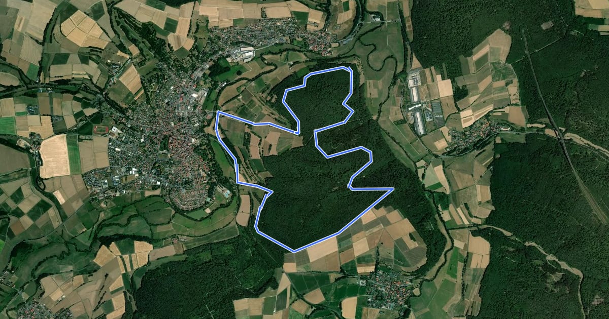 Маршрут Jungholzberg Tempelberg Rundweg на спутниковом снимке