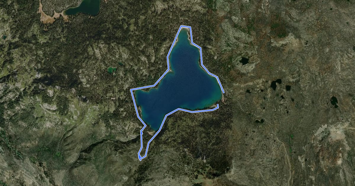 Маршрут Juniper Lake Loop Trail на спутниковом снимке