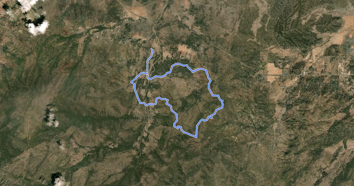 Маршрут Juniper Ridge Trail на спутниковом снимке