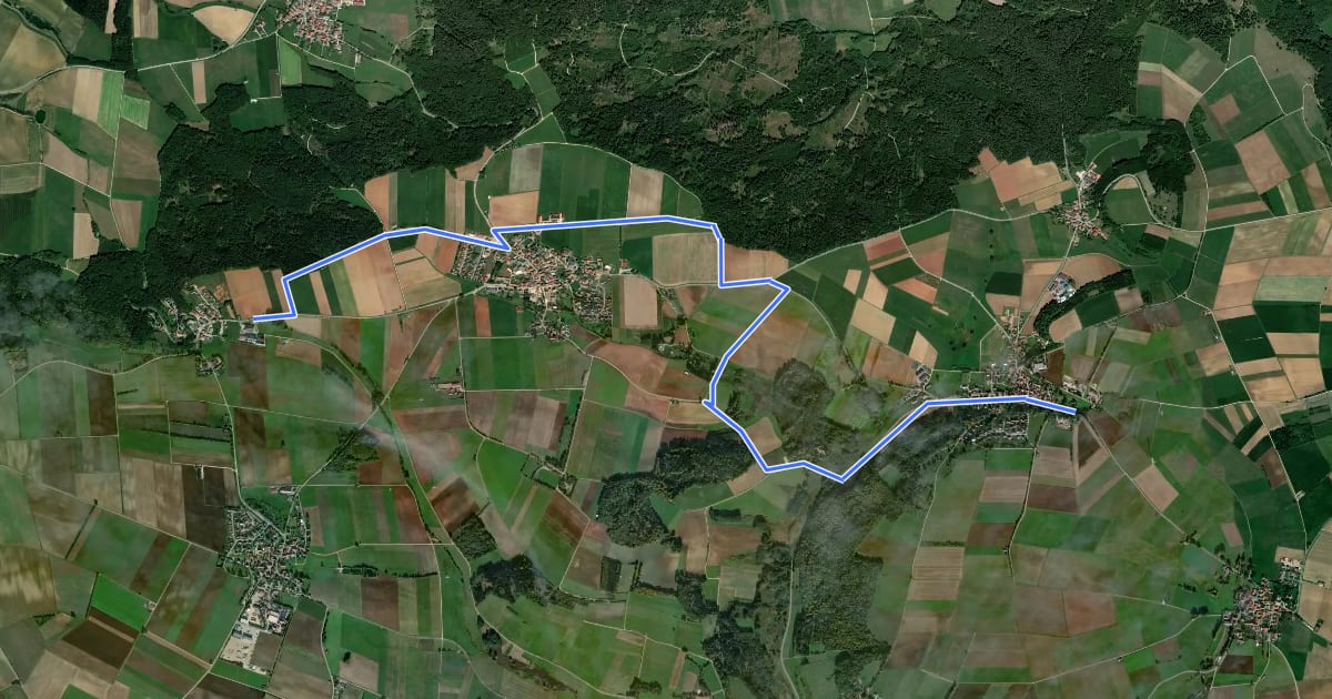 Маршрут Jura-E-Bike-Tour на спутниковом снимке