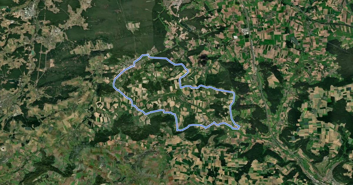Маршрут Jurapanorama на спутниковом снимке