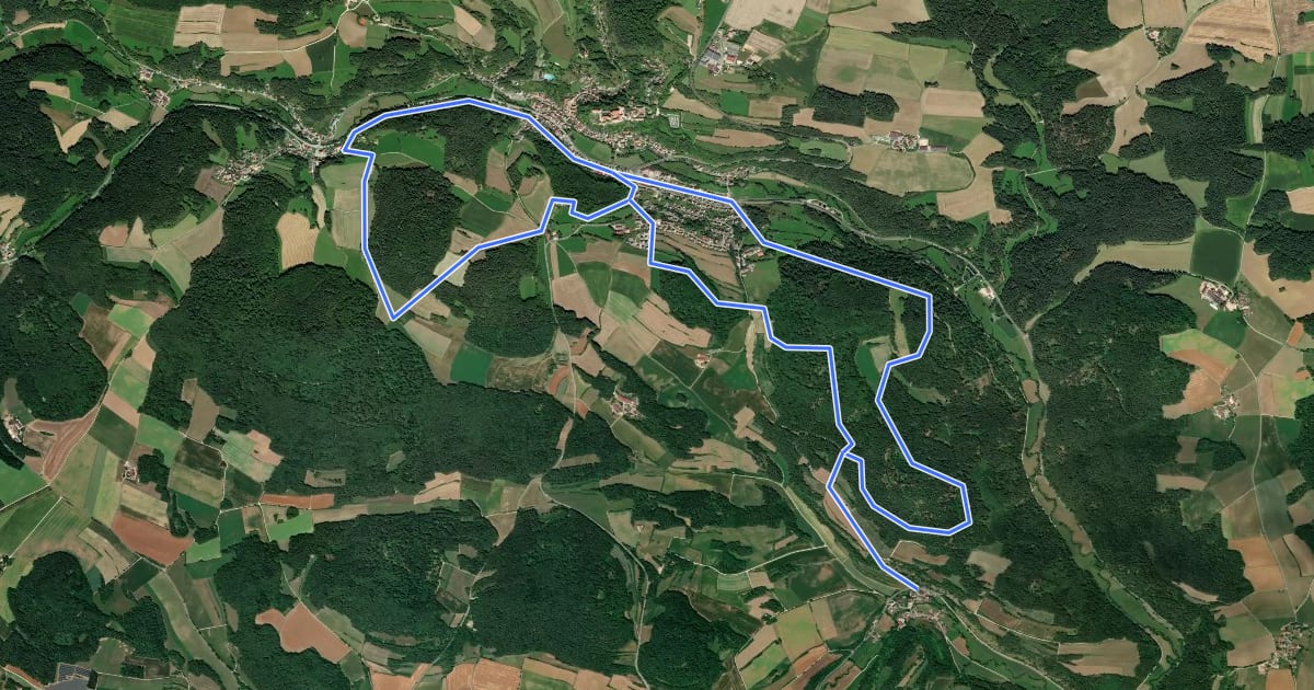 Маршрут Jurasteig Schlaufe 12 Rechenfels-Schlaufe на спутниковом снимке