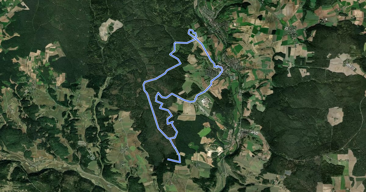 Маршрут Jurasteig Schlaufe 5 Hirschwald-Schlaufe на спутниковом снимке