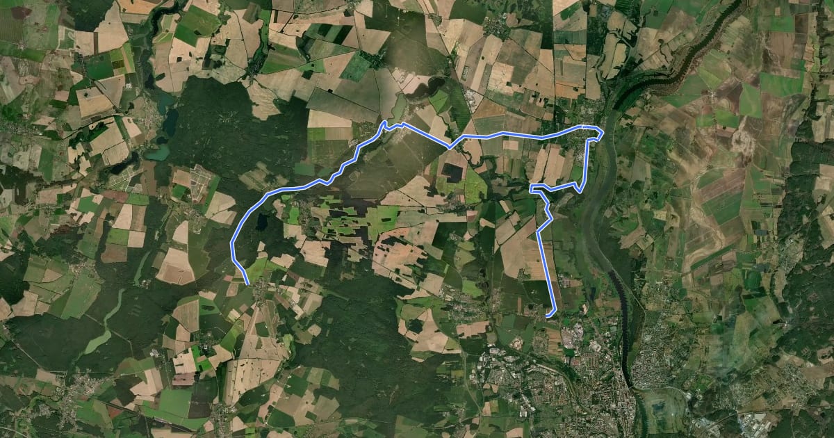 Маршрут JW Brandenburg Alternativroute (Lebus) на спутниковом снимке