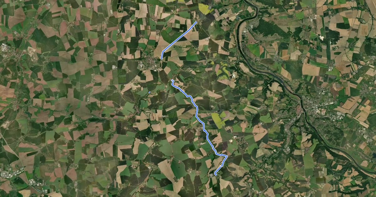 Маршрут Käbschütztalwanderweg на спутниковом снимке