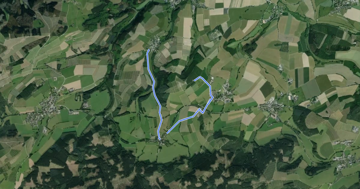 Маршрут Kückelheim Rundweg K1 на спутниковом снимке