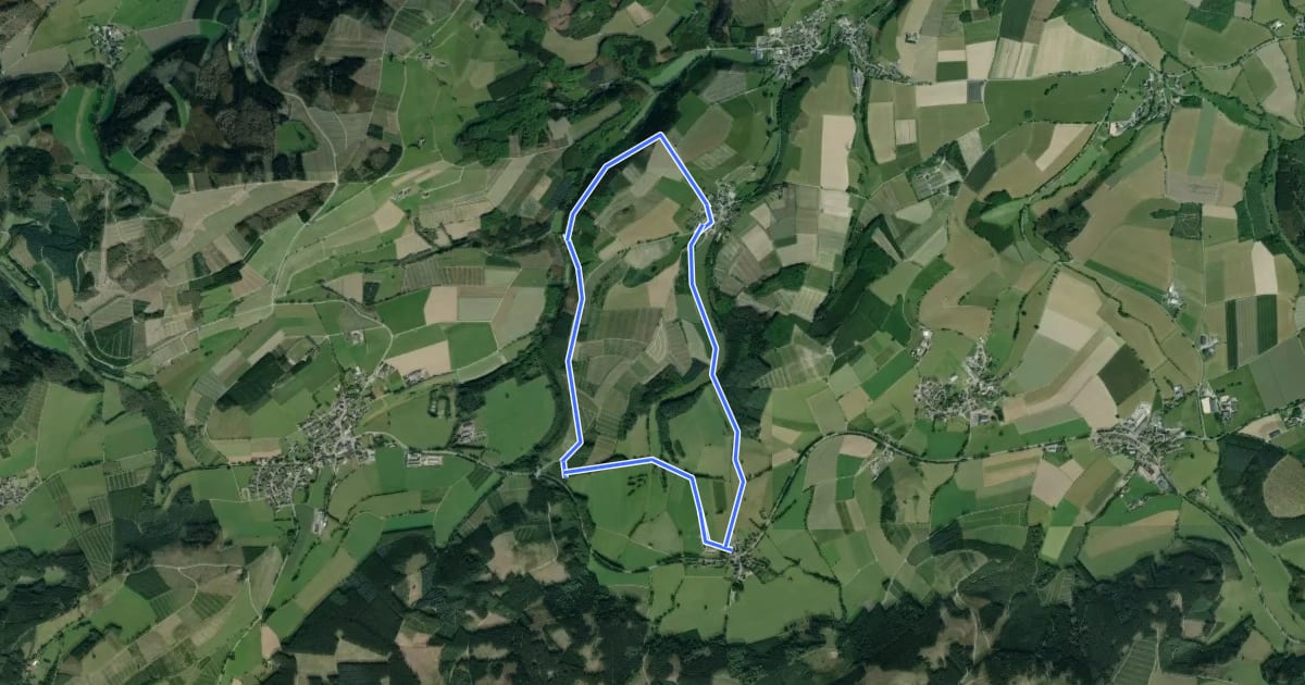 Маршрут Kückelheim Rundweg K2 на спутниковом снимке