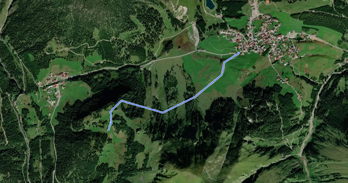 Маршрут Kögele Hütte на спутниковом снимке