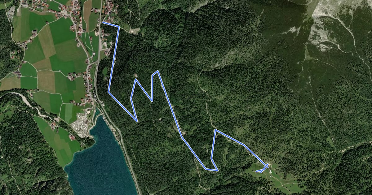 Маршрут Köglalm на спутниковом снимке