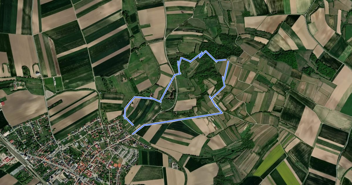 Маршрут Köhlberg-Erlebnis-Rundwanderweg на спутниковом снимке