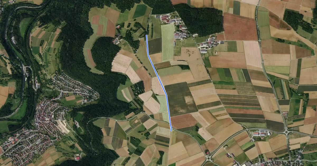 Маршрут Kühlenberg - Neuer Wasserturm на спутниковом снимке