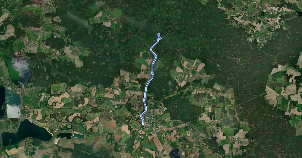 Маршрут Köhlerei Weg на спутниковом снимке