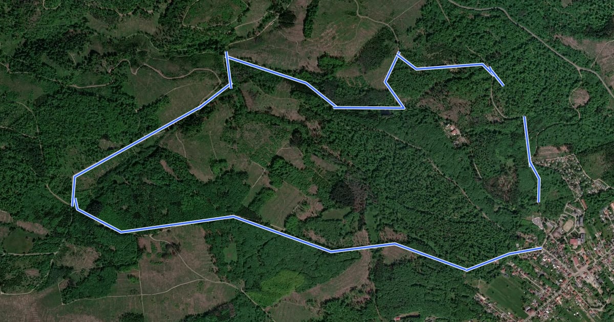 Маршрут Köhlerhüttenweg на спутниковом снимке