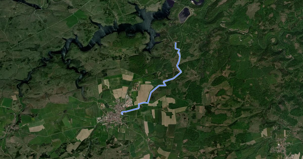 Маршрут Köhlerweg на спутниковом снимке