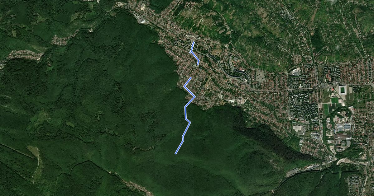 Маршрут K■ (Miskolc – Majláth) на спутниковом снимке