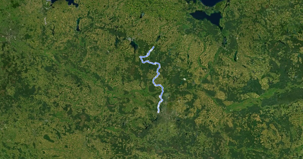 Маршрут Königin-Luise-Route на спутниковом снимке