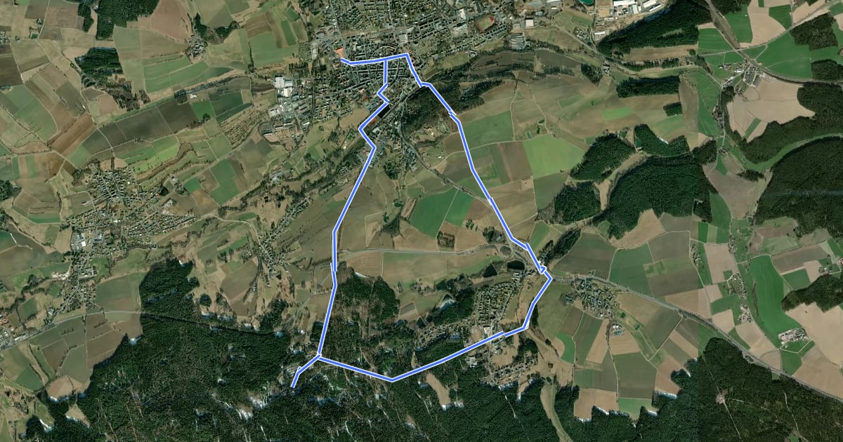 Маршрут Königin-Luise-Weg на спутниковом снимке