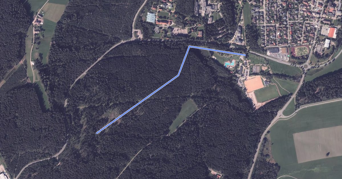 Маршрут Königsfeld Freibad - Lagerplatz на спутниковом снимке