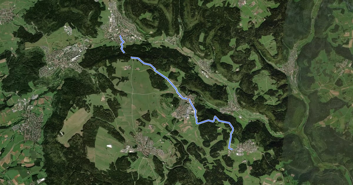 Маршрут Königsheim - Wehingen на спутниковом снимке