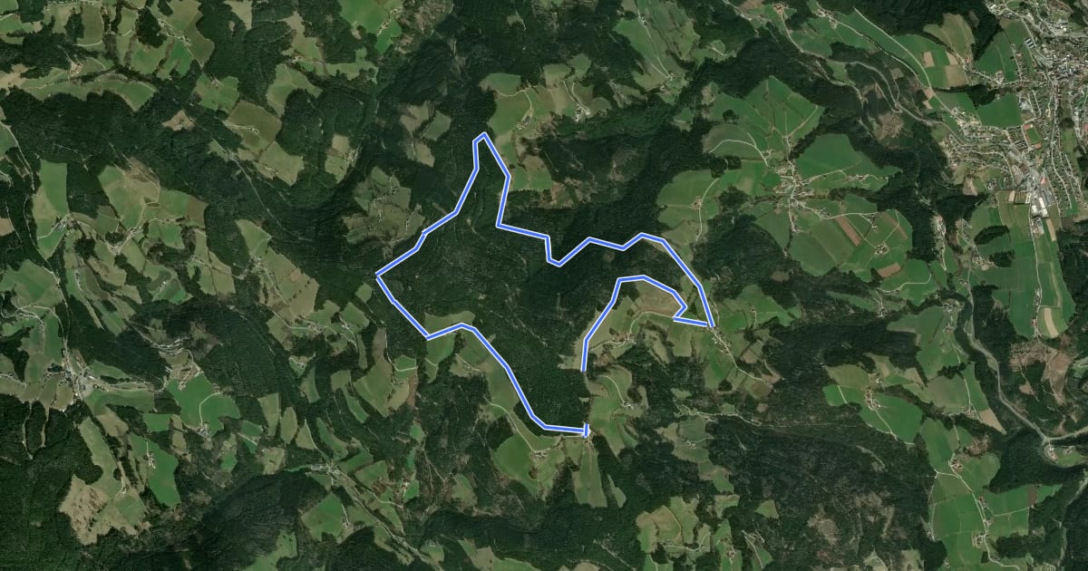 Маршрут Königskogel Rundweg на спутниковом снимке