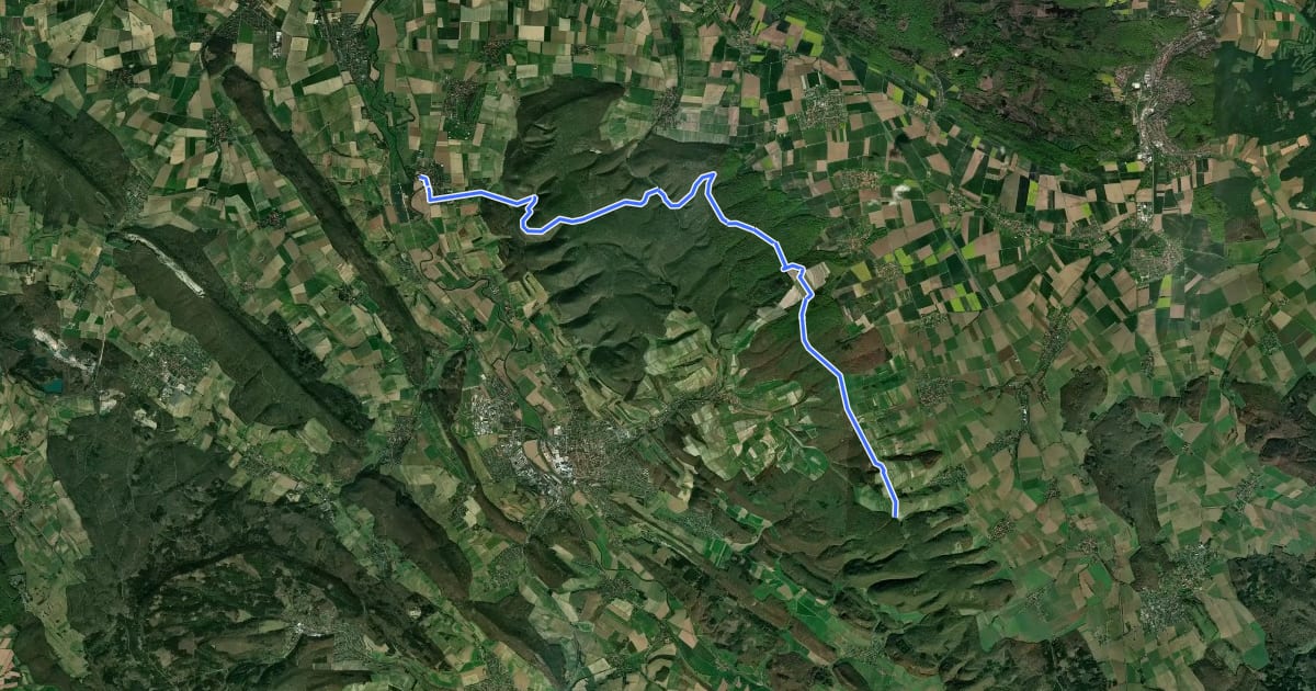 Маршрут Königsweg Brüggen - Werla (Etappe 1 Brüggen - Graste) на спутниковом снимке