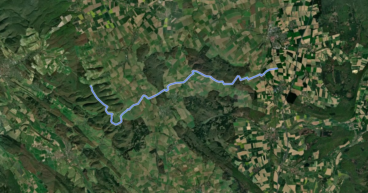 Маршрут Königsweg Brüggen - Werla (Etappe 2 Graste - Königsturm) на спутниковом снимке