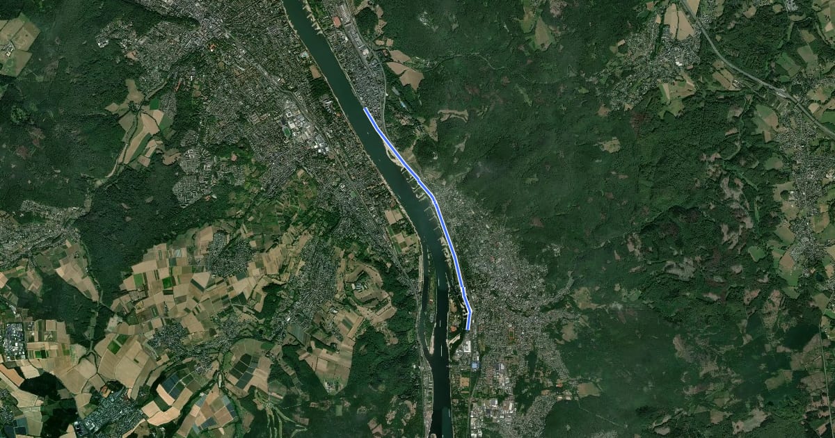 Маршрут Königswinter (04) - Bad Honnef (06) на спутниковом снимке