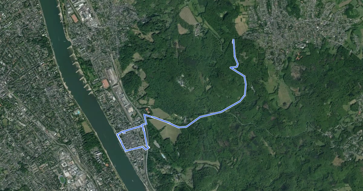 Маршрут Königswinter (05) - Königswinter Oberdollendorf (09) на спутниковом снимке
