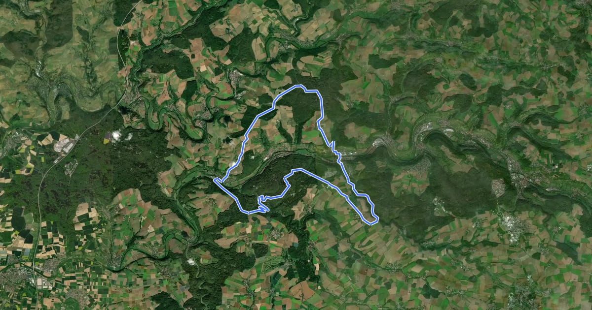 Маршрут Künstler- und Bauerntour на спутниковом снимке