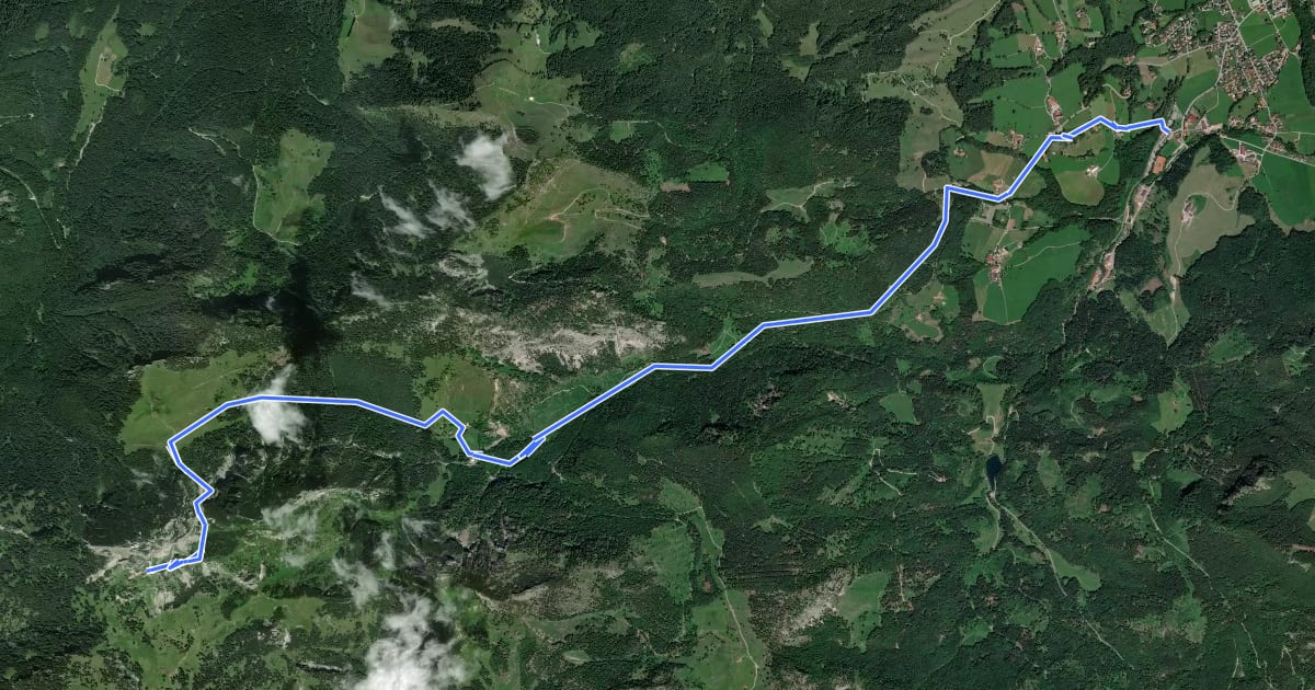 Маршрут Künstlerweg на спутниковом снимке