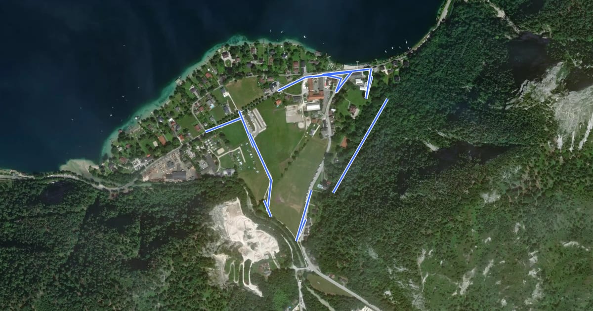 Маршрут Künstlerweg am Attersee, Weißenbach на спутниковом снимке