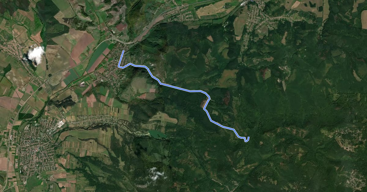 Маршрут K, OKT 19a., alt. ág (Mátraverebély – Ágasvár) на спутниковом снимке