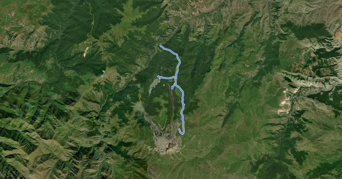 Маршрут Kəpəz dağı turist yolu на спутниковом снимке