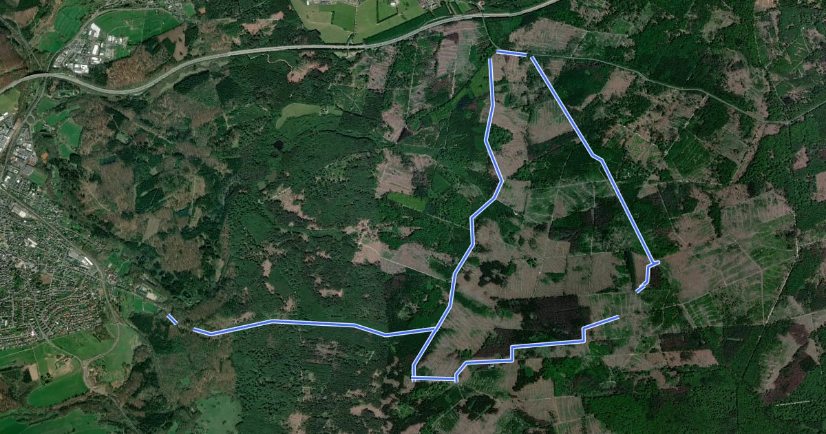 Маршрут Köppelweg 1 на спутниковом снимке