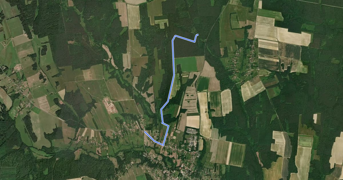 Маршрут K+ (Őriszentpéter, Siskaszer – Eb-hát – Bárkás-tó, autóparkoló) на спутниковом снимке