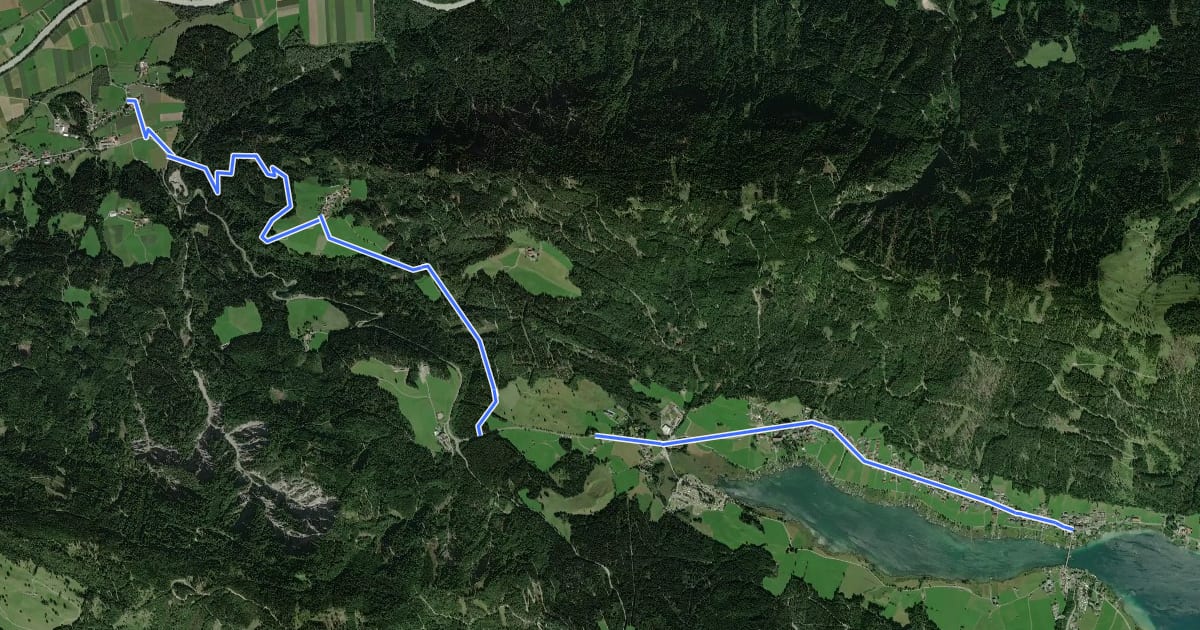 Маршрут Kärnten Seen-Schleife: Etappe 2: Millstatt-Techendorf на спутниковом снимке